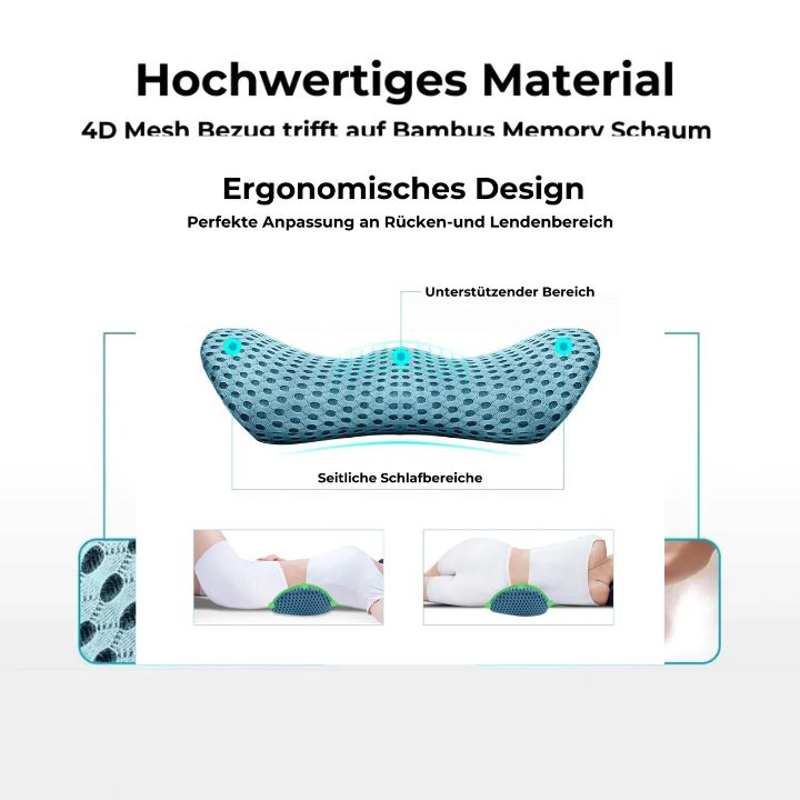 Orthopädisches Lendenkissen – Premium Memory-Schaum Stützkissen