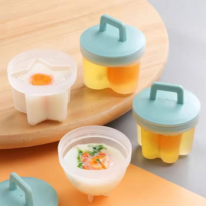 Gekochte Eierform-Set (4 Stk. + Pinsel) | Lustige Frühstückseier