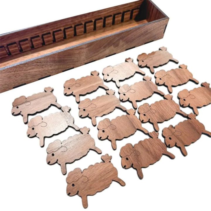 Holzspulen-Set mit Tiermotiven – Organizer für Stickgarn (15 Spulen)