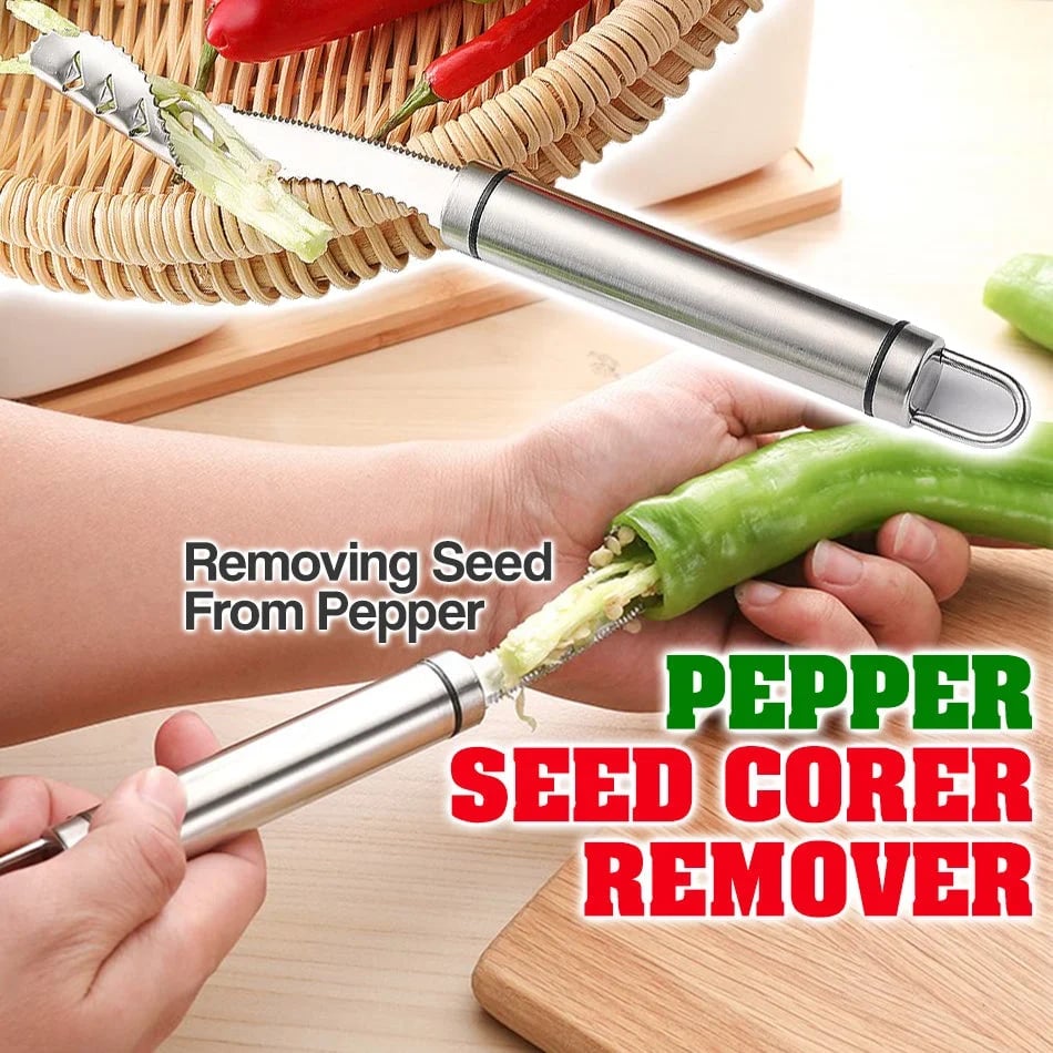 PepperPure™ Kernentferner — Paprika schnell entkernen ohne Schmutz oder Schmerzen