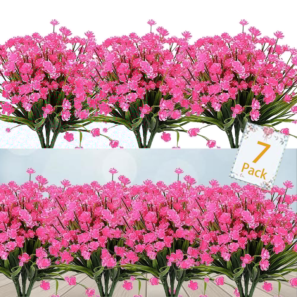 Pflegeleichte künstliche Outdoor-Blumen – Naturgetreu und UV-beständig (7er-Pack)