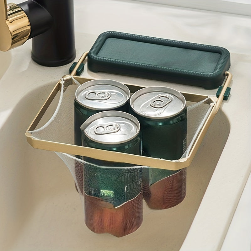 Faltbares Spülbecken-Sieb mit Einwegnetz – Hygienische Entsorgung von Speiseresten