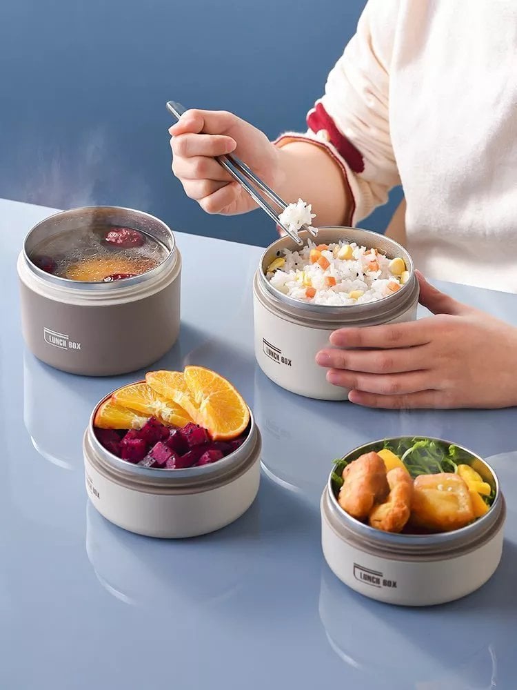 Tragbarer isolierter Lunchbox-Set – Warm & frisch genießen