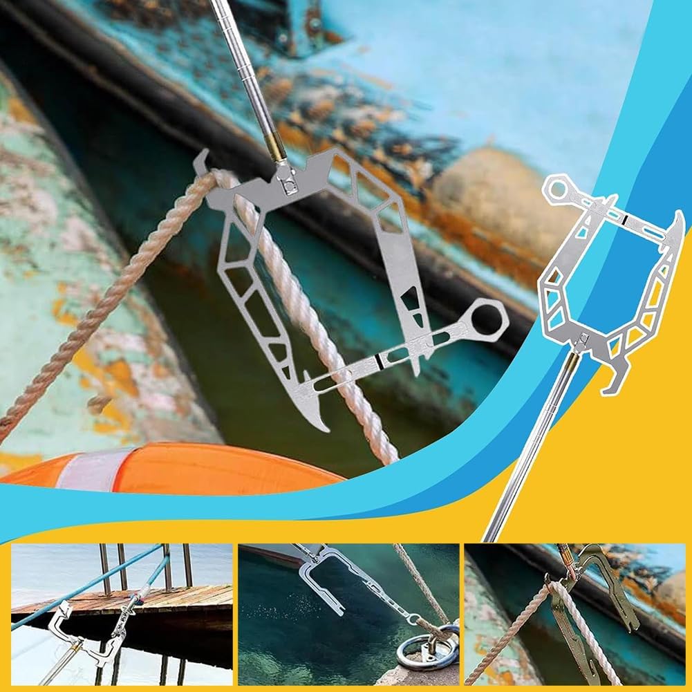 Bootshaken HookPro™ | Müheloses Anlegen | Rostfrei & Ultraleicht | Multifunktionales Outdoor-Werkzeug | HookPro™