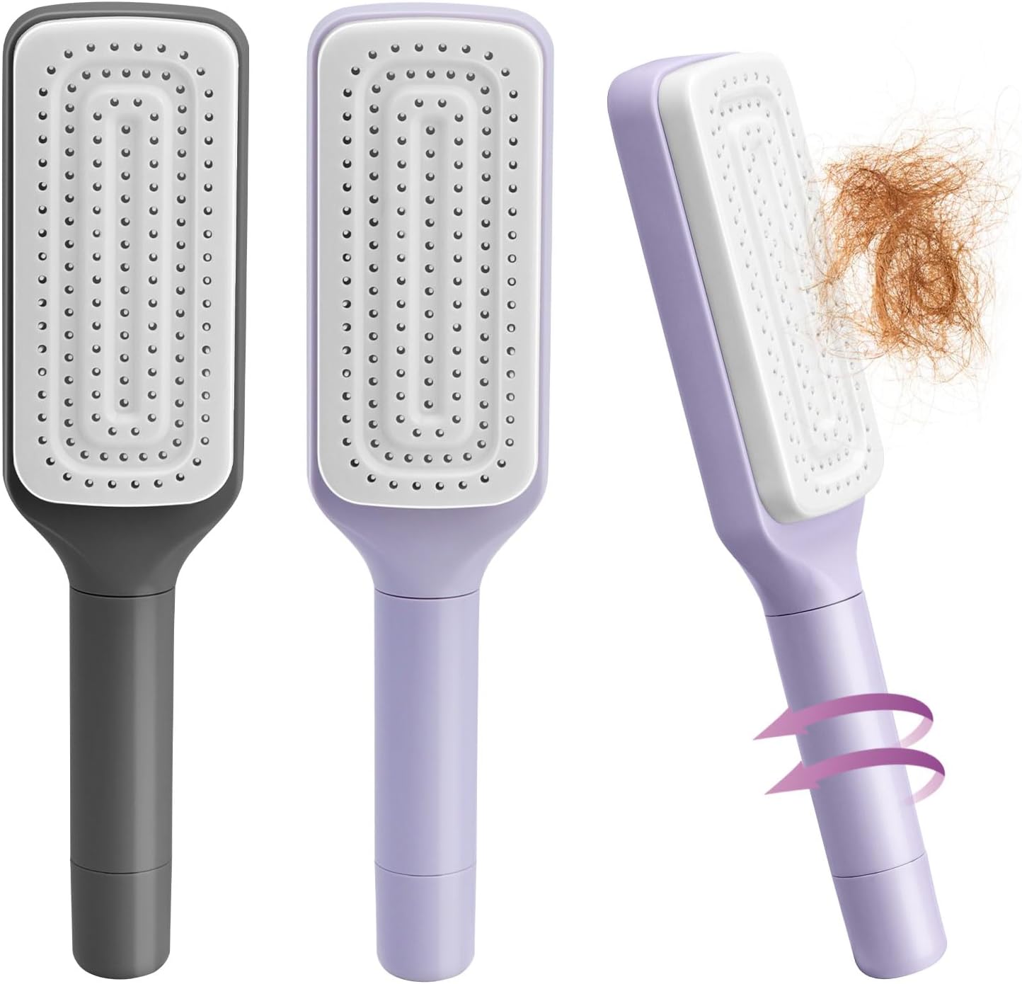 2 Packungen selbstreinigende Haarbürste