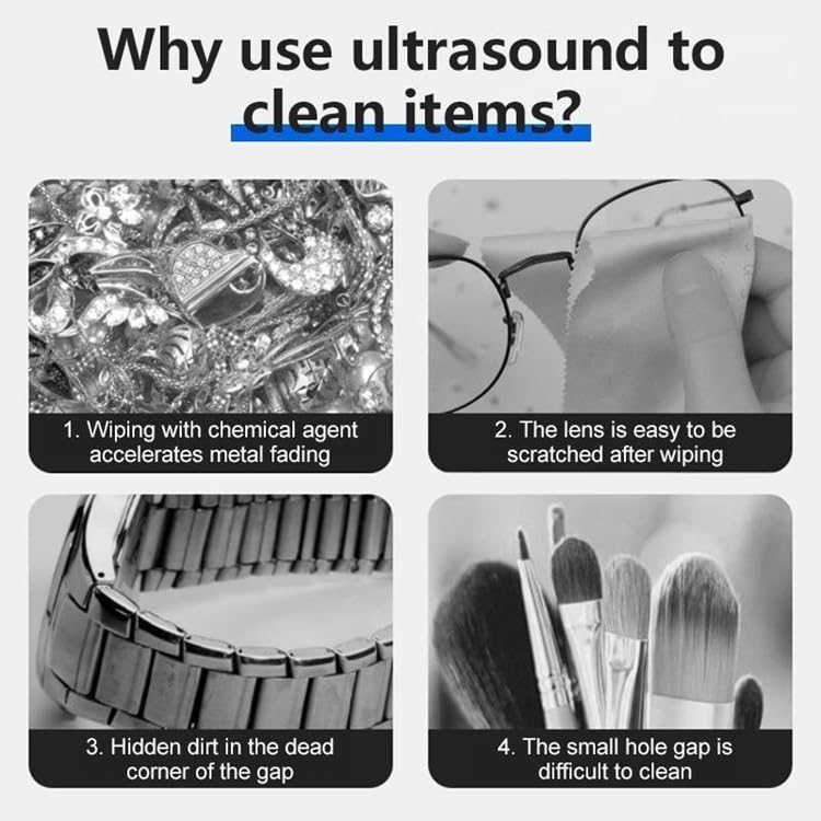 UltraSonic™ - Verwendet 360°-Ultraschalltechnologie zur gründlichen und effektiven Reinigung Ihrer Wertgegenstände