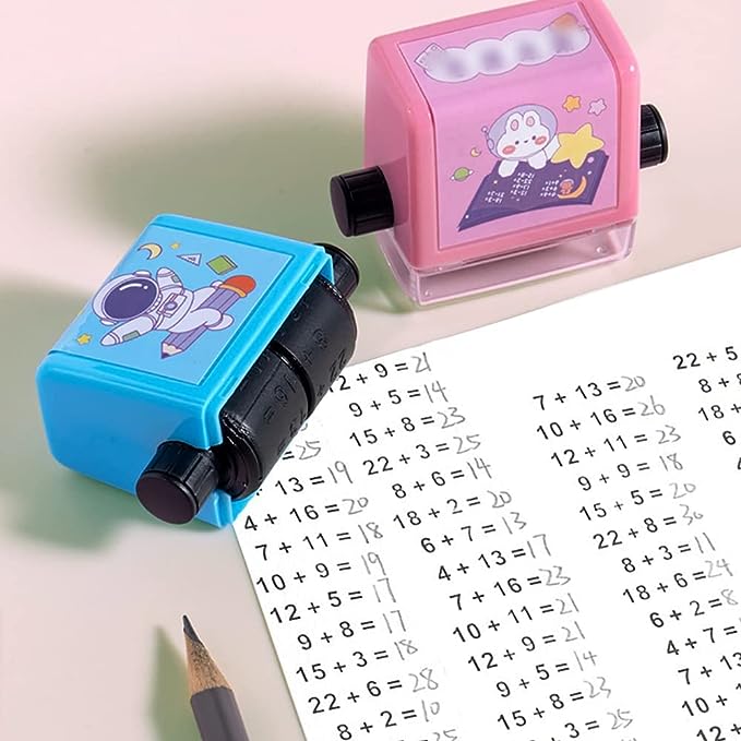 RolStamp™ Mathematischer Stempel - Helfen Sie Ihren Kindern, Mathe mit Spaß zu lernen!