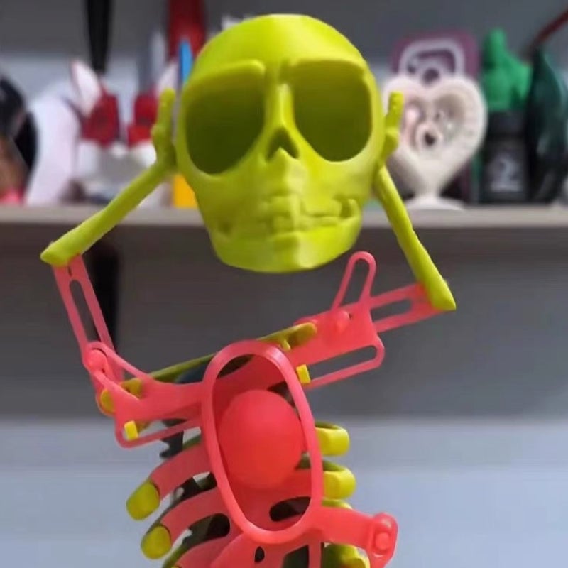Tanzendes & schwingendes 3D-Schädel-Spielzeug – Ideal für Büros, Regale & Arbeitsplätze