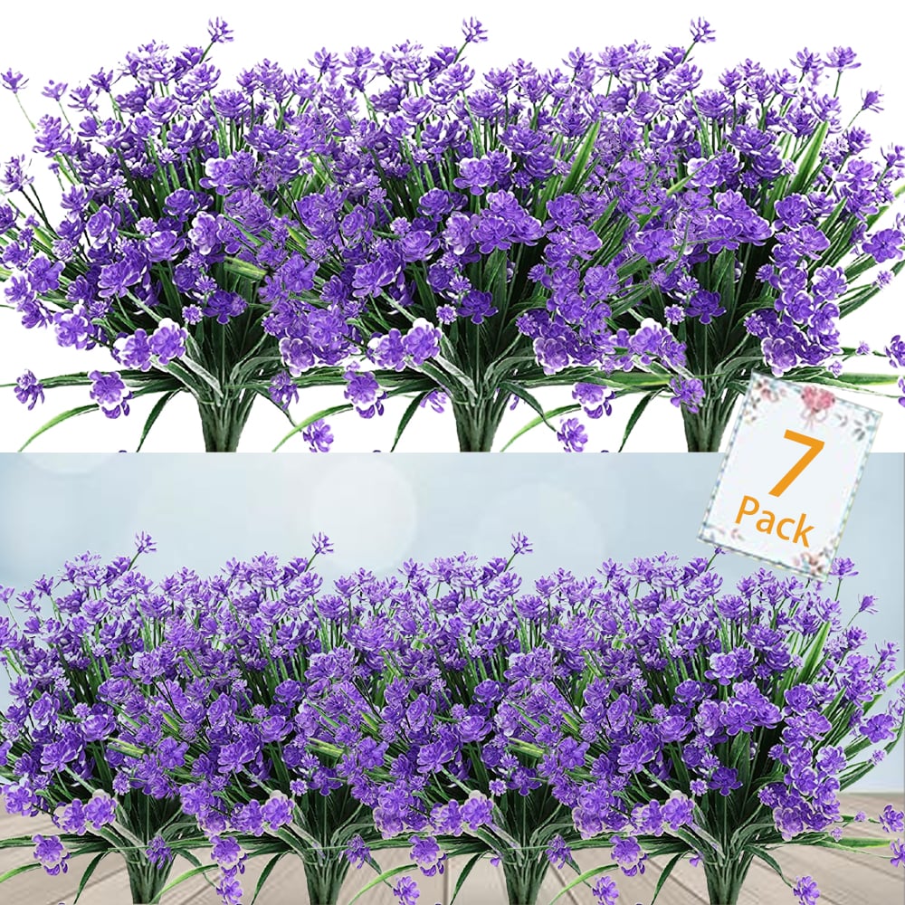 Pflegeleichte künstliche Outdoor-Blumen – Naturgetreu und UV-beständig (7er-Pack)