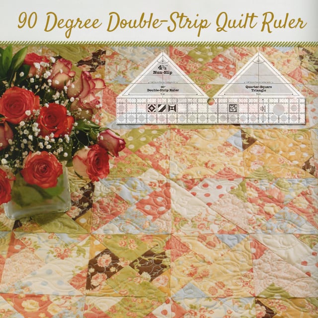 QuiltPro™ - 90-Grad Doppelstreifen-Steppmaß