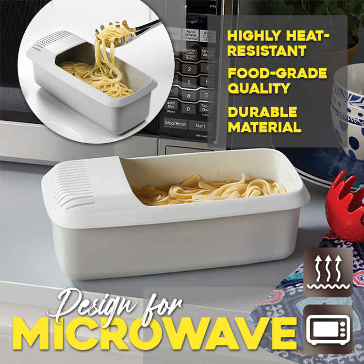 50% RABATT | EasyPasta - Hitzebeständiges Mikrowellen-Nudelsieb [Letzter Tag Rabatt]