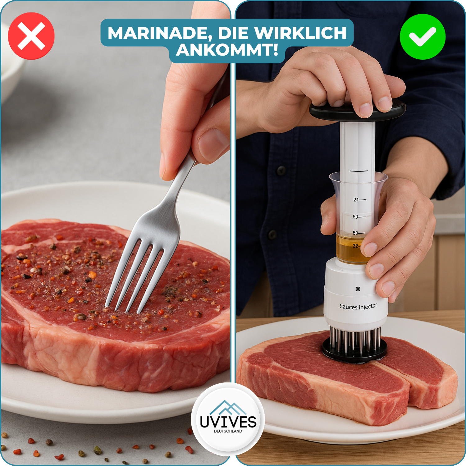 InjectaTender™ - 2 in 1 Zartmacher und Sauceninjektor