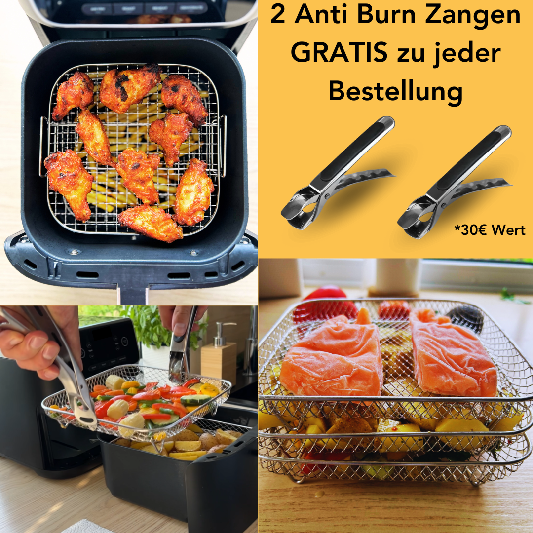 Stapelbare Körbe für Heißluftfritteusen – Mehr Platz, Perfekte Garergebnisse