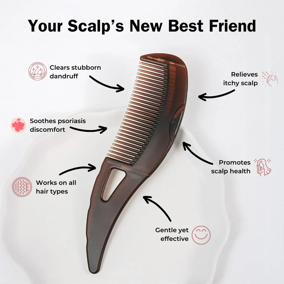 MassageComb™ | Tragbarer Energiekamm zur Juckreizlinderung und Ölkontrolle (1+1 GRATIS)