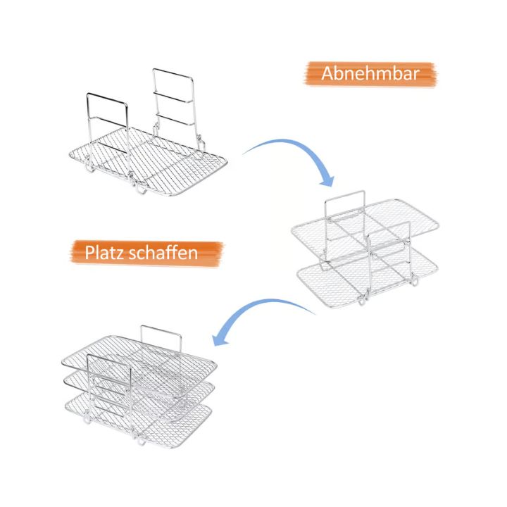 Mehrschichtiges Heißluftfritteusen-Rack – Mehr Platz, Perfekte Knusprigkeit
