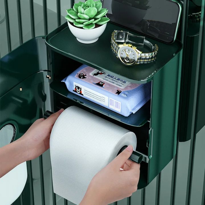 Platzsparender, wandmontierter Badezimmer-Organizer