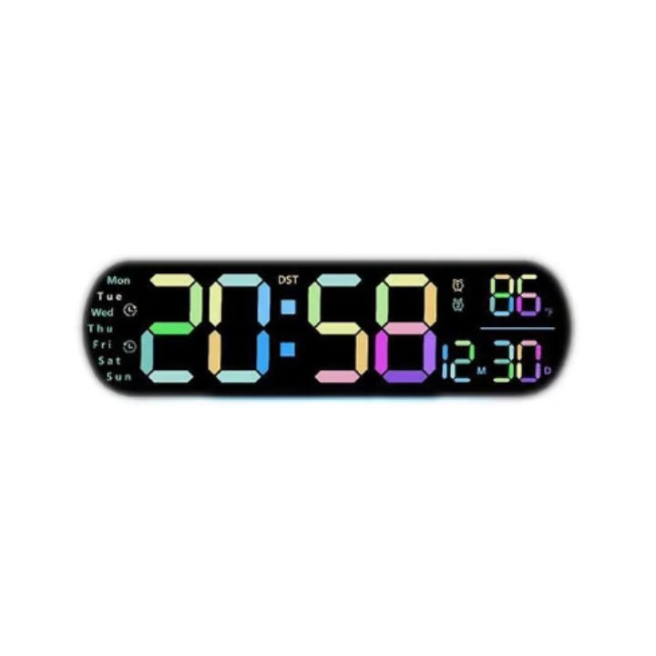 Digitale Wanduhr Großes LED-Display mit Fernbedienung