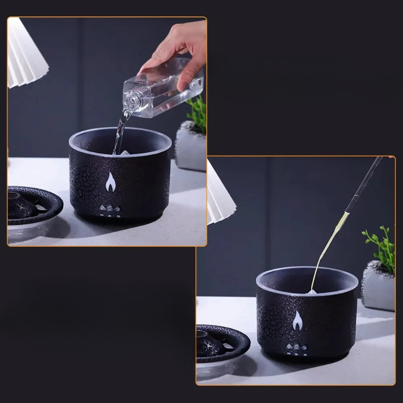 Vulkan-Ultraschall-Luftbefeuchter – Aromatherapie & LED-Licht
