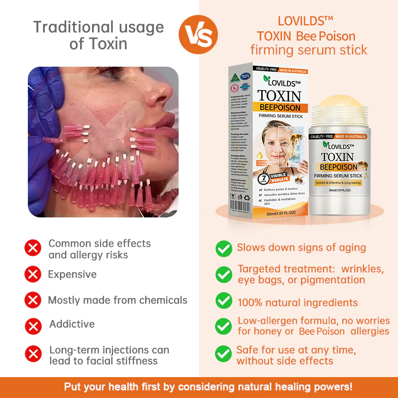 1+1 Gratis | LOVILDS™ Botulinum Toxin Bienengift straffendes Serum-Stift – Verwandeln Sie Ihre Haut in nur 7 Tagen mit Festigkeit und jugendlichem Strahlen