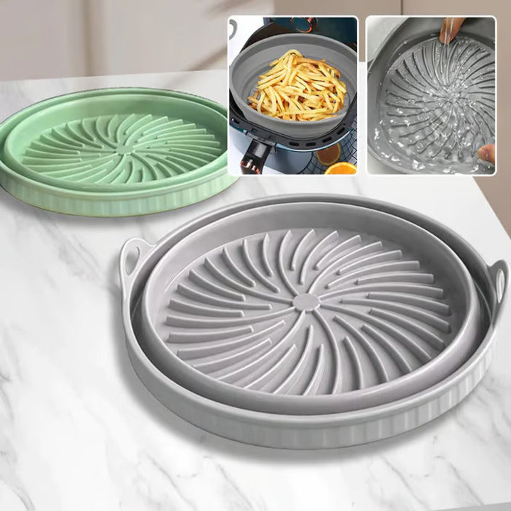 Silikon-Grillpfanne für Heißluftfritteusen – Gesund & leicht reinigen
