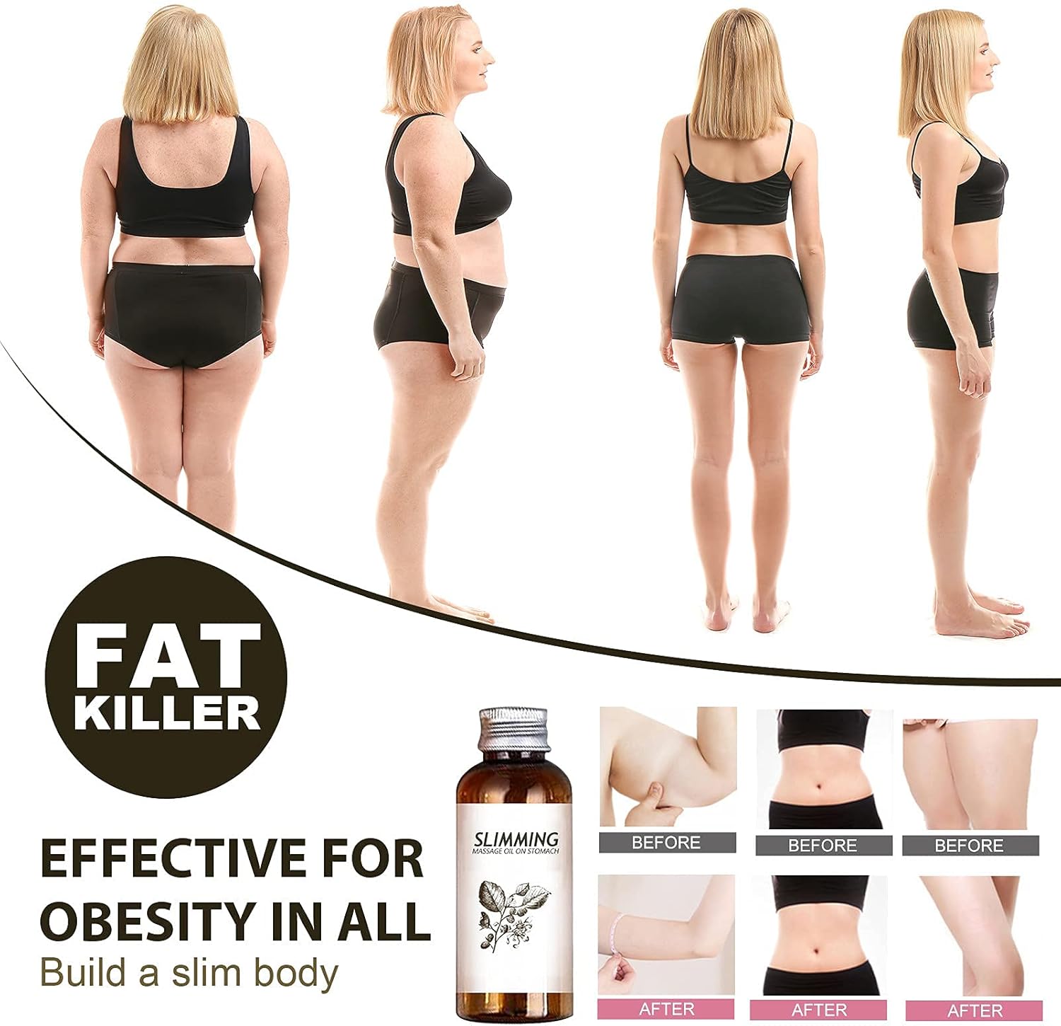 1+1 Gratis | BellyOff™ - Natürliches pflanzliches Massageöl zum Abnehmen