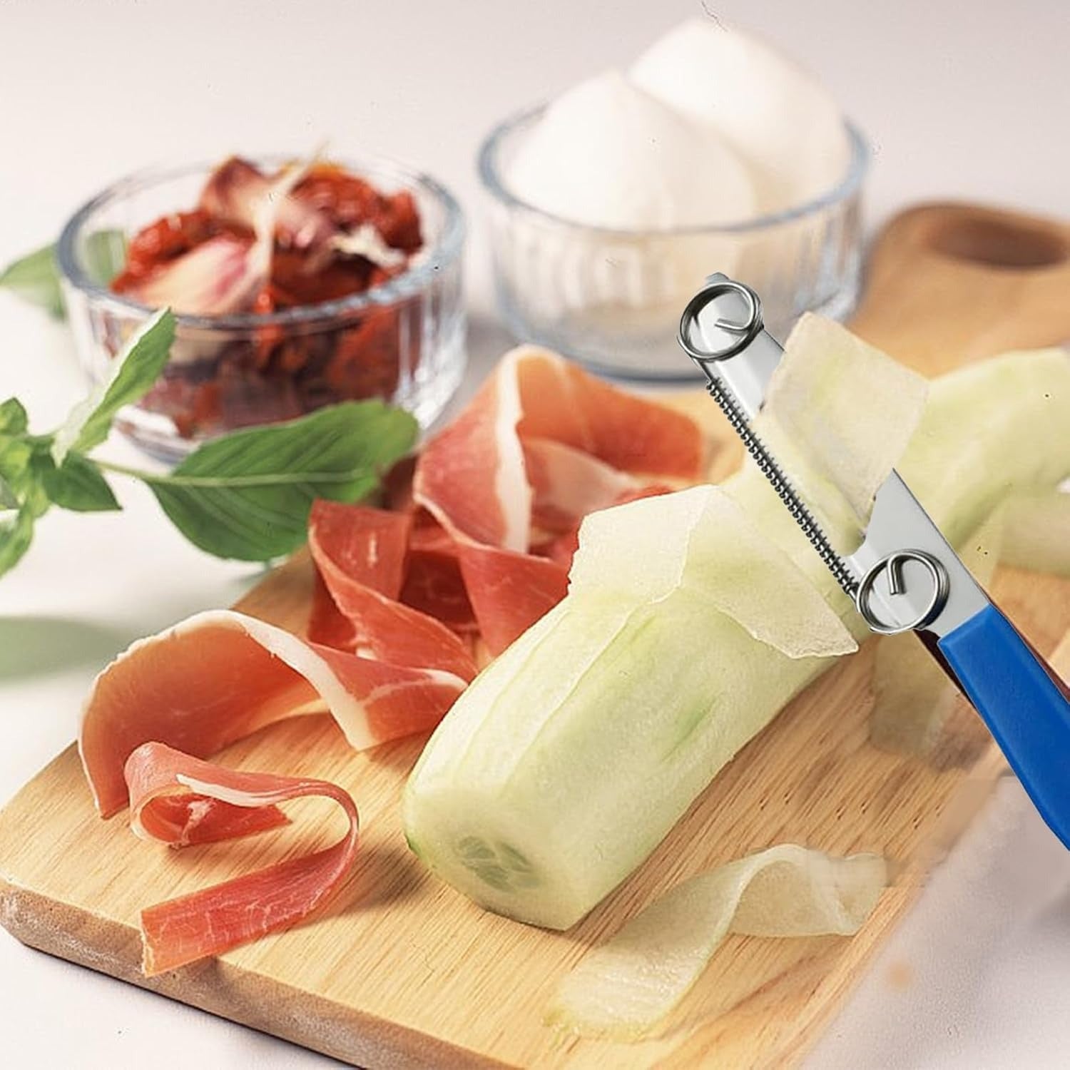 Praktisches 3-in-1 Kochhelfer-Set – Schäler, Zitruspresse & Spiralschneider für kreative Gerichte