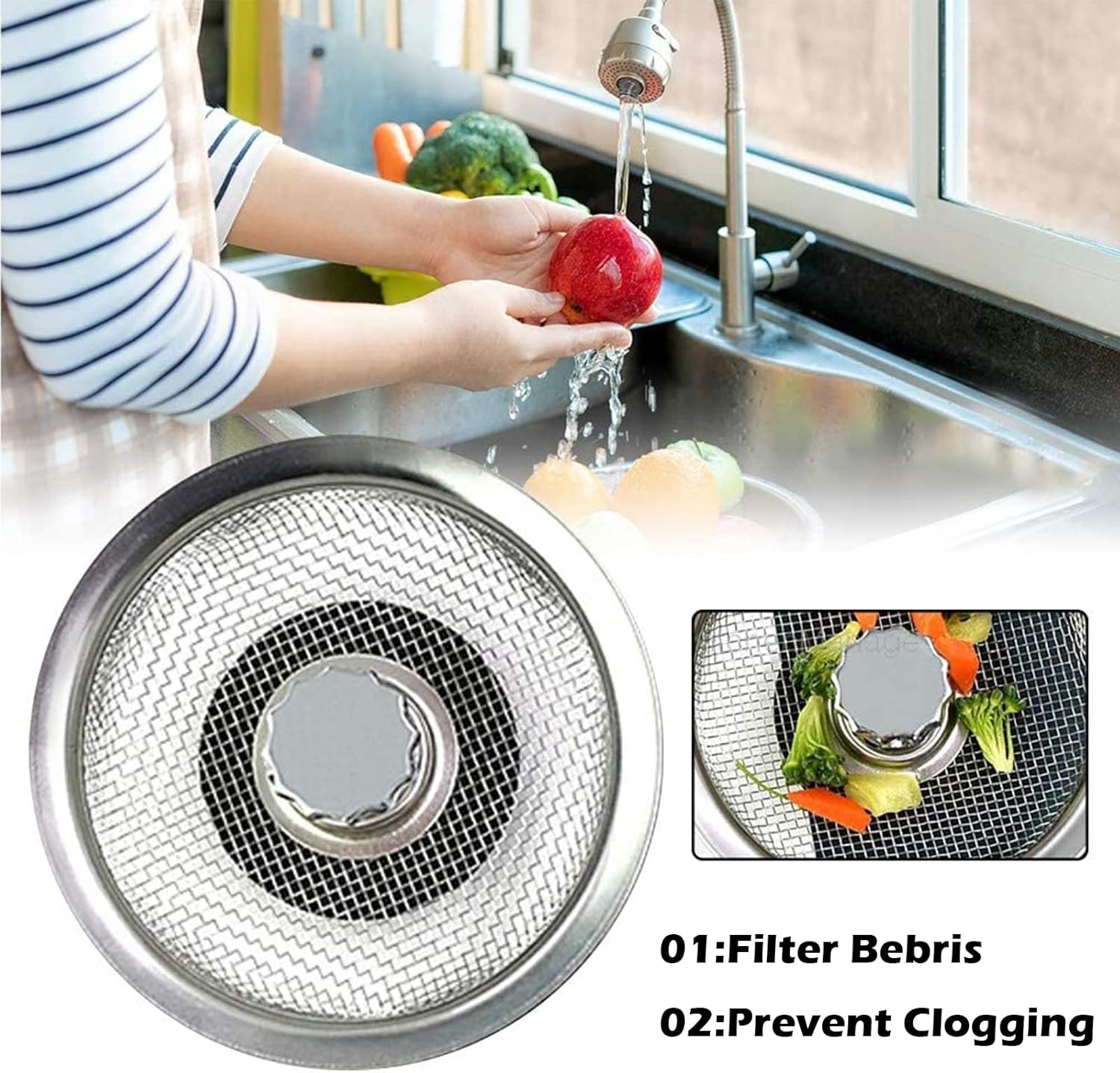 1+1 Gratis | SinkStrainer™ | Verhindern Sie Verstopfungen und schützen Sie die Abflüsse!