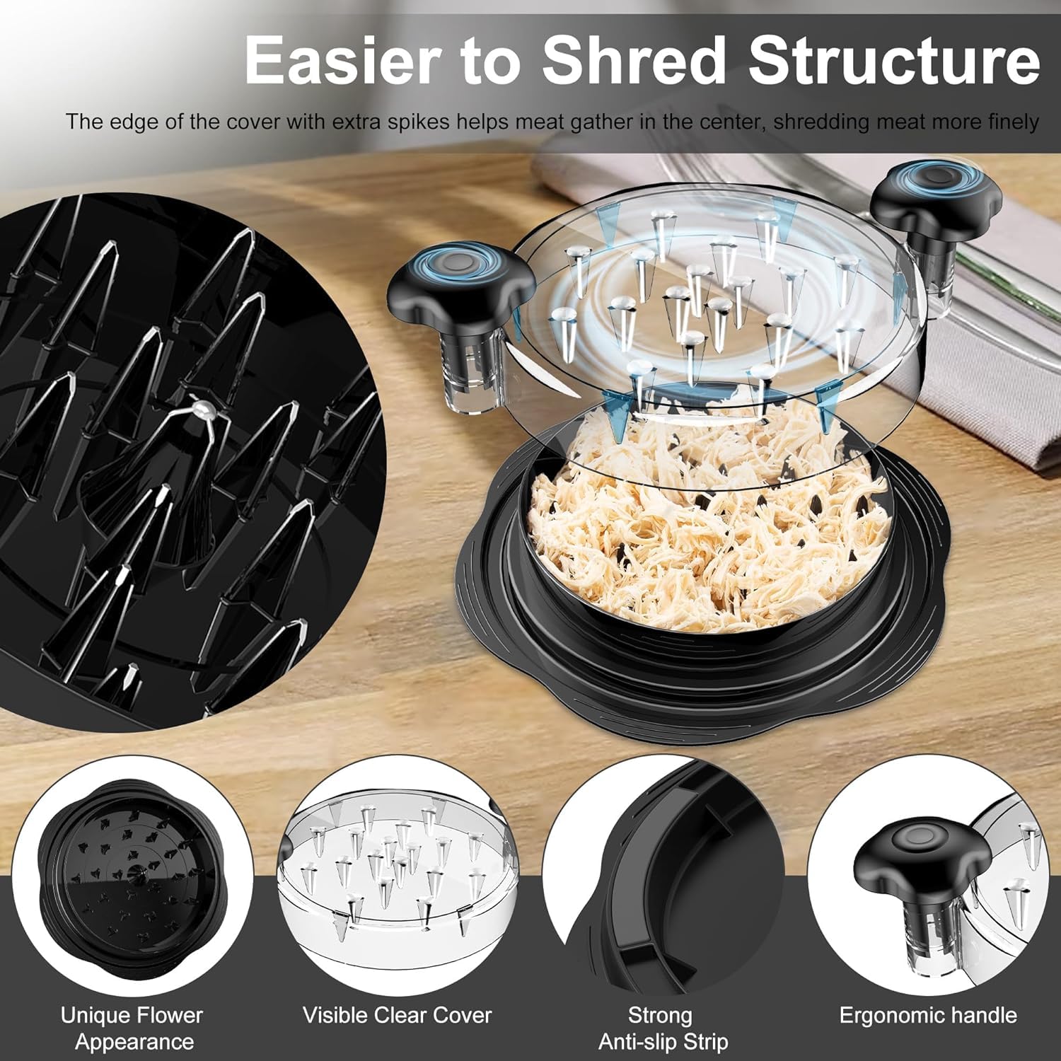 ShredMaster™ – Fleischzerkleinerer mit Drehfunktion