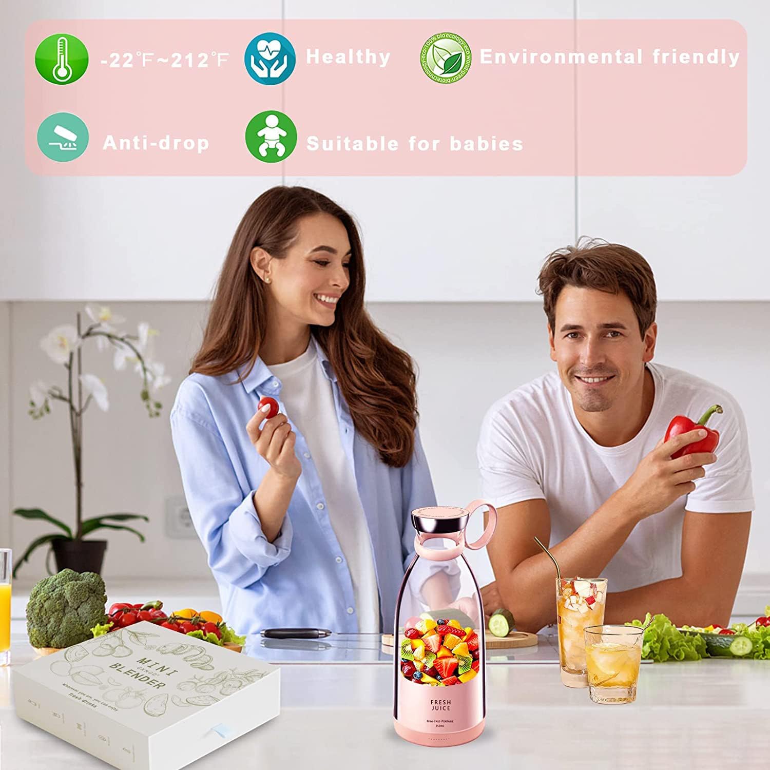 NutriBot™ | Batteriebetriebener Mixer für Vitaldrinks