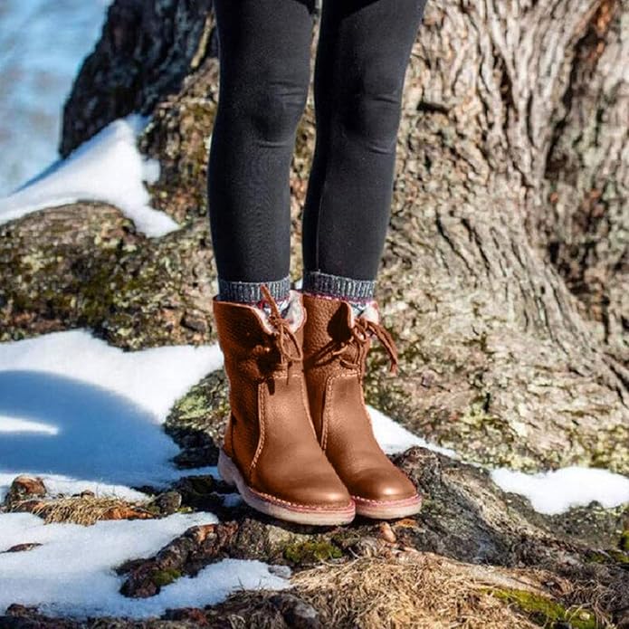 Elodie Damenstiefel | Wasserdicht mit Wollfutter | Vintage Winter Boots | 50% Rabatt