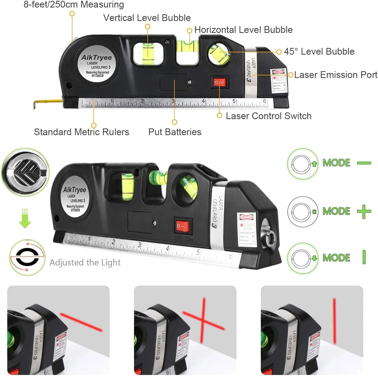 MeasureMate™ – Mehrzweck-Linienlaser-Nivelliergerät