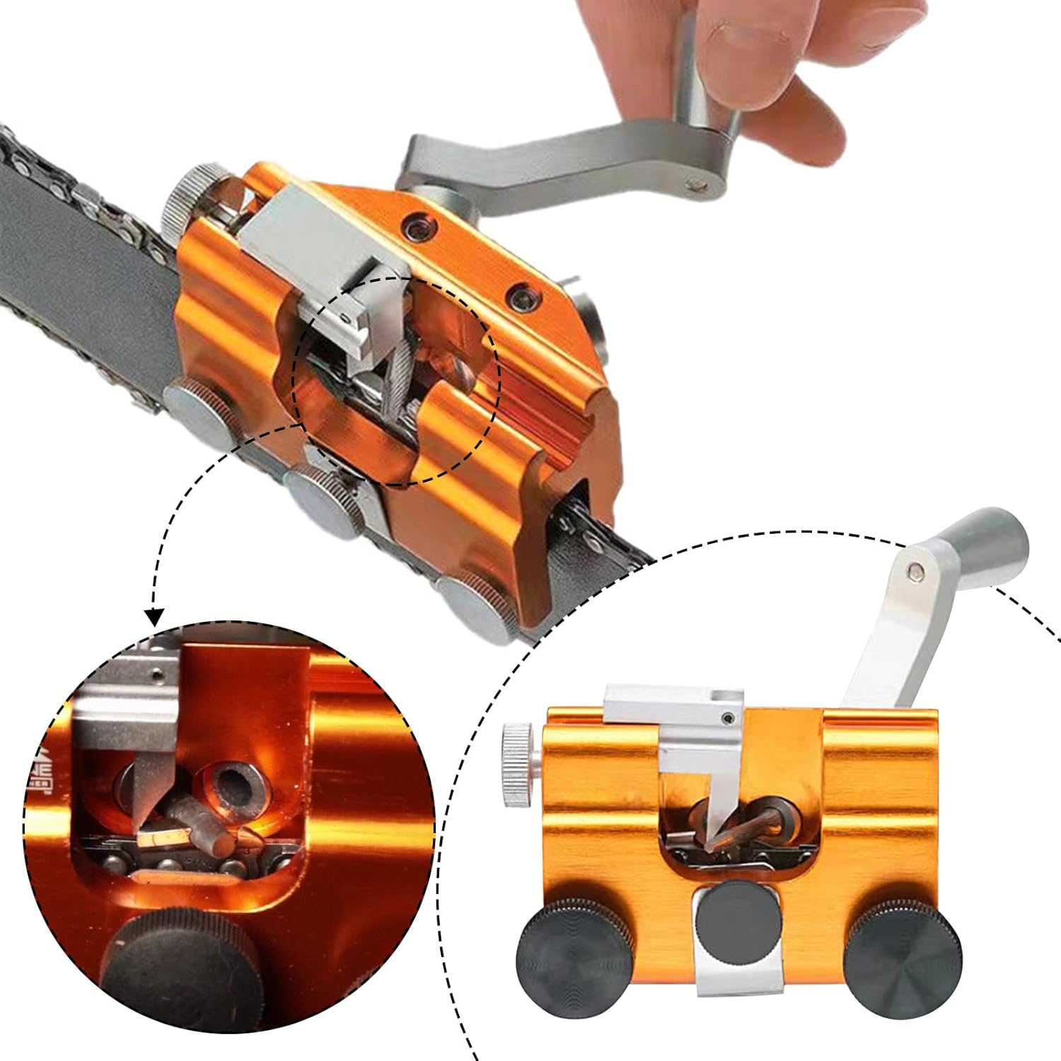 SharpSaw Kettensägenschärfer | Professionelles Schärfgerät | Tragbar & Langlebig | 50% Rabatt