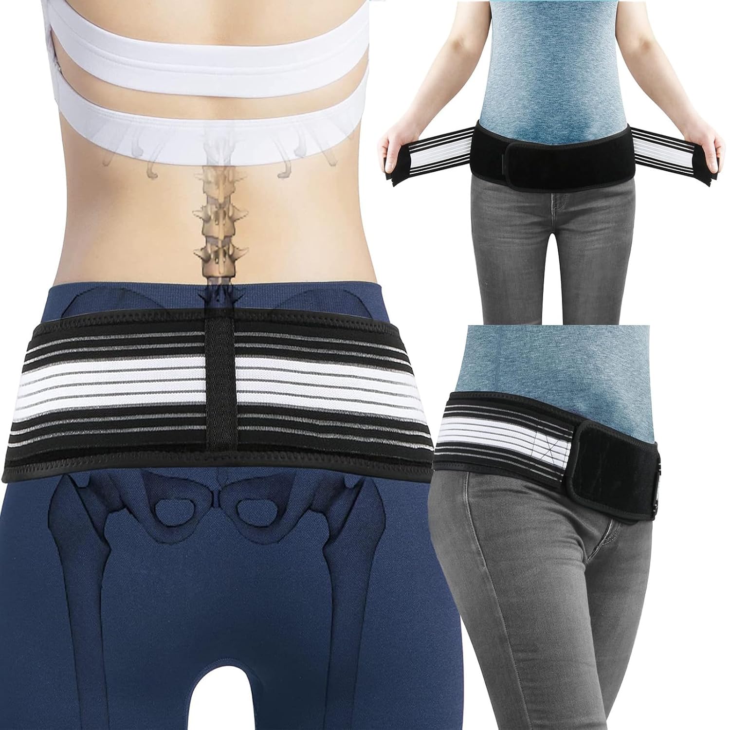 BackTherapy Rückenband | Linderung bei Ischias & Rückenschmerzen | Verstellbarer Hüftgurt | 50% Rabatt