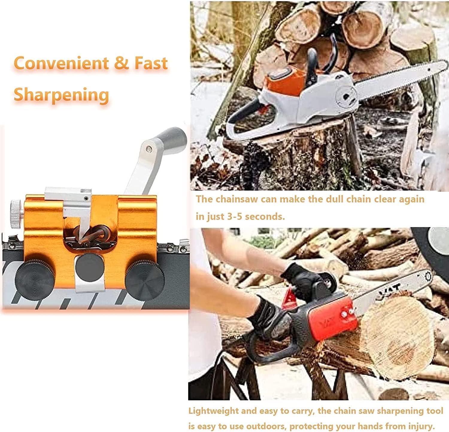 SharpSaw Kettensägenschärfer | Professionelles Schärfgerät | Tragbar & Langlebig | 50% Rabatt