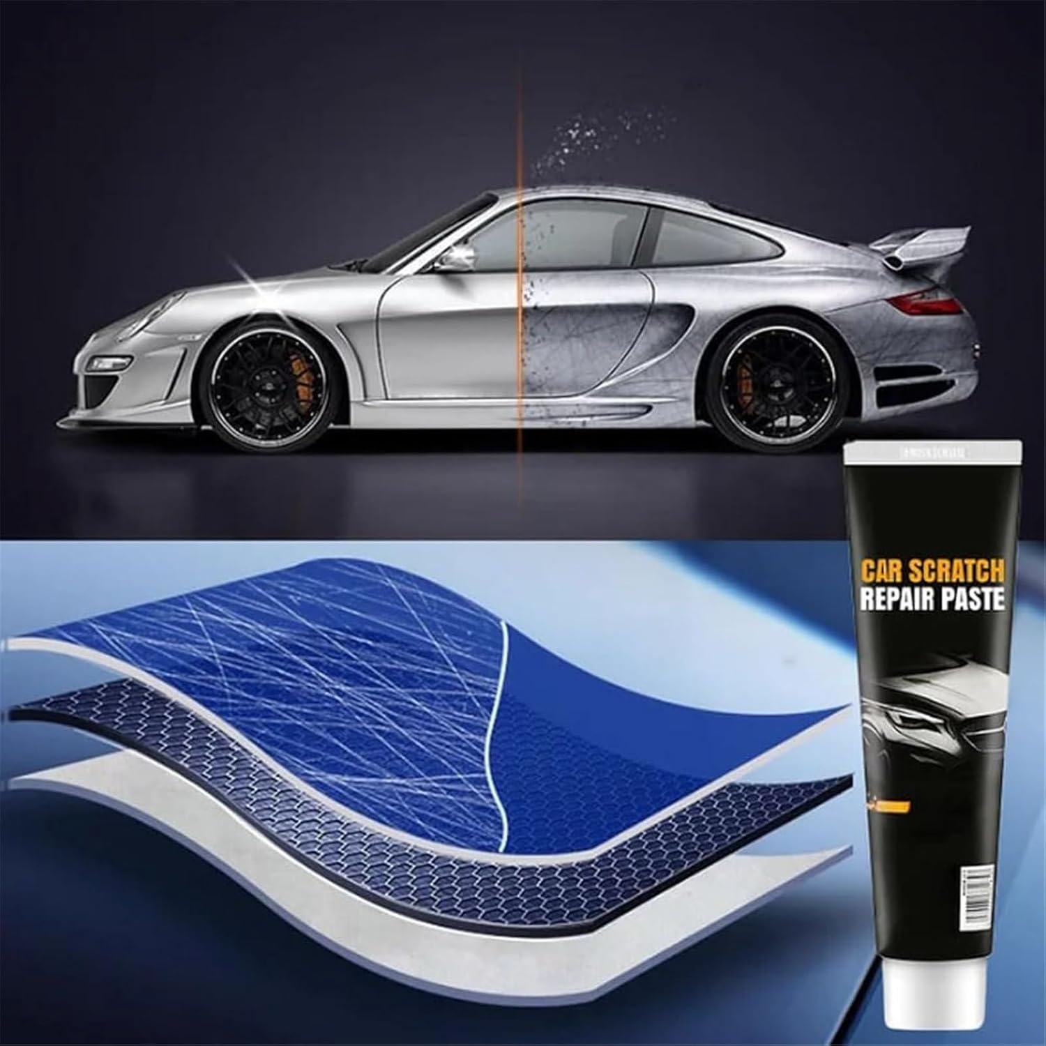 2+2 Gratis | AutoKratzer Reparaturpaste™ Mühelose Entfernung unschöner Kratzer und Schrammen