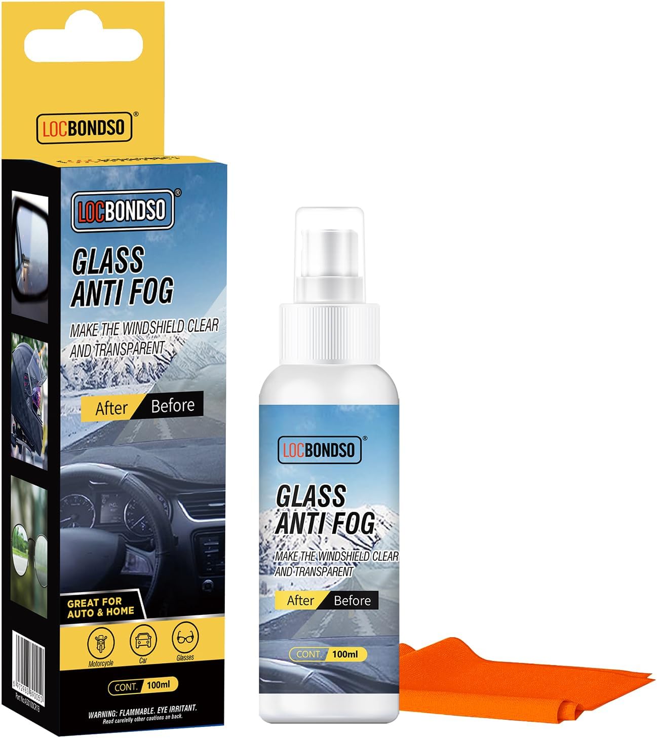 ClearView™ – Multifunktionales Antibeschlagspray für Brillen, Autowindschutzscheiben, Schwimmbrillen