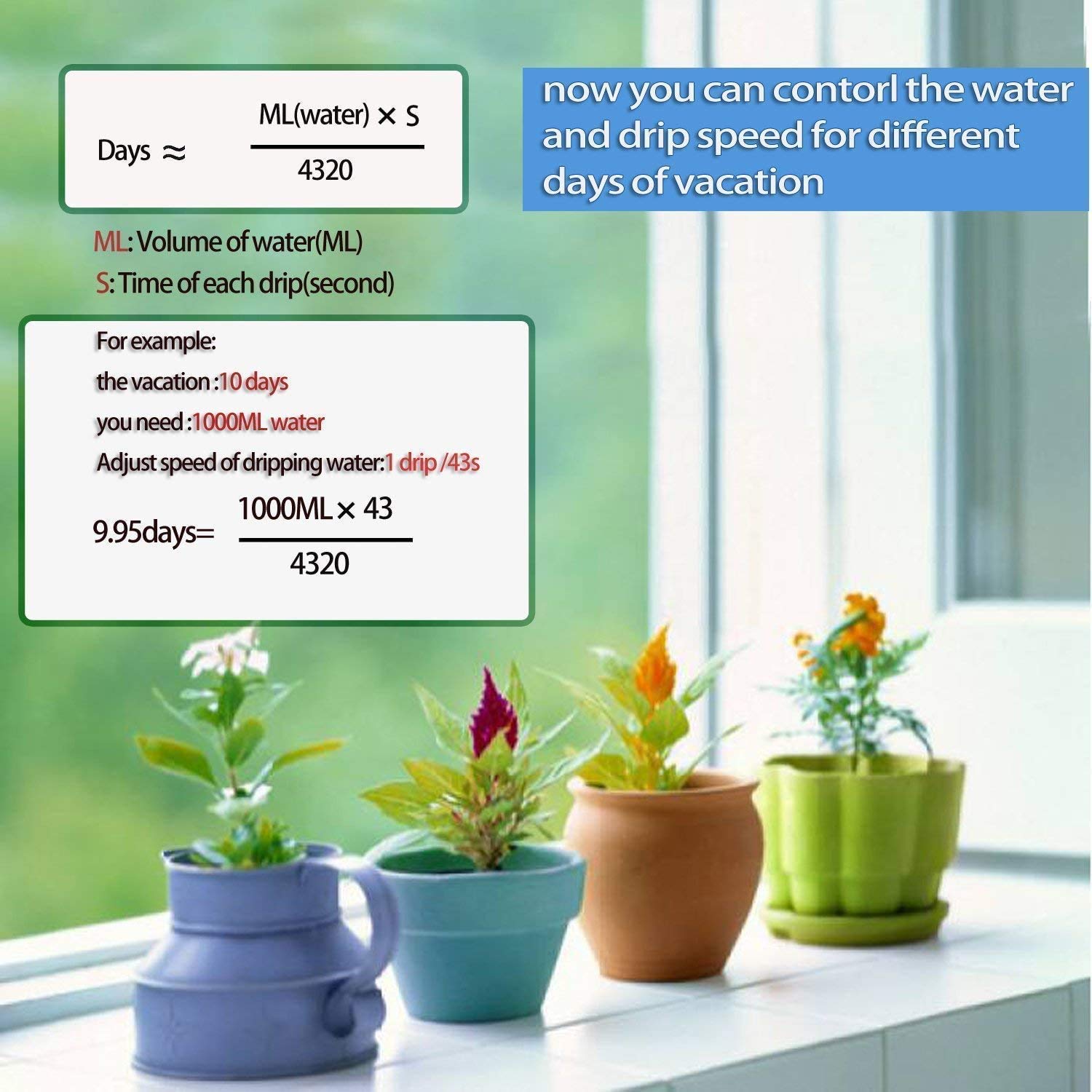 10+5 GRATIS | Automatisches Bewässerungssystem – Versorgt Pflanzen wochenlang mit Wasser
