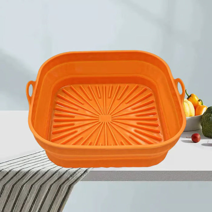 Silikon-Grillpfanne für Heißluftfritteusen – Gesund & leicht reinigen