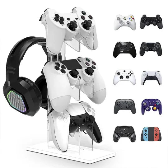 GameSeat™ – 3-lagiger Gaming-Controller-Ständer und Kopfhörerständer
