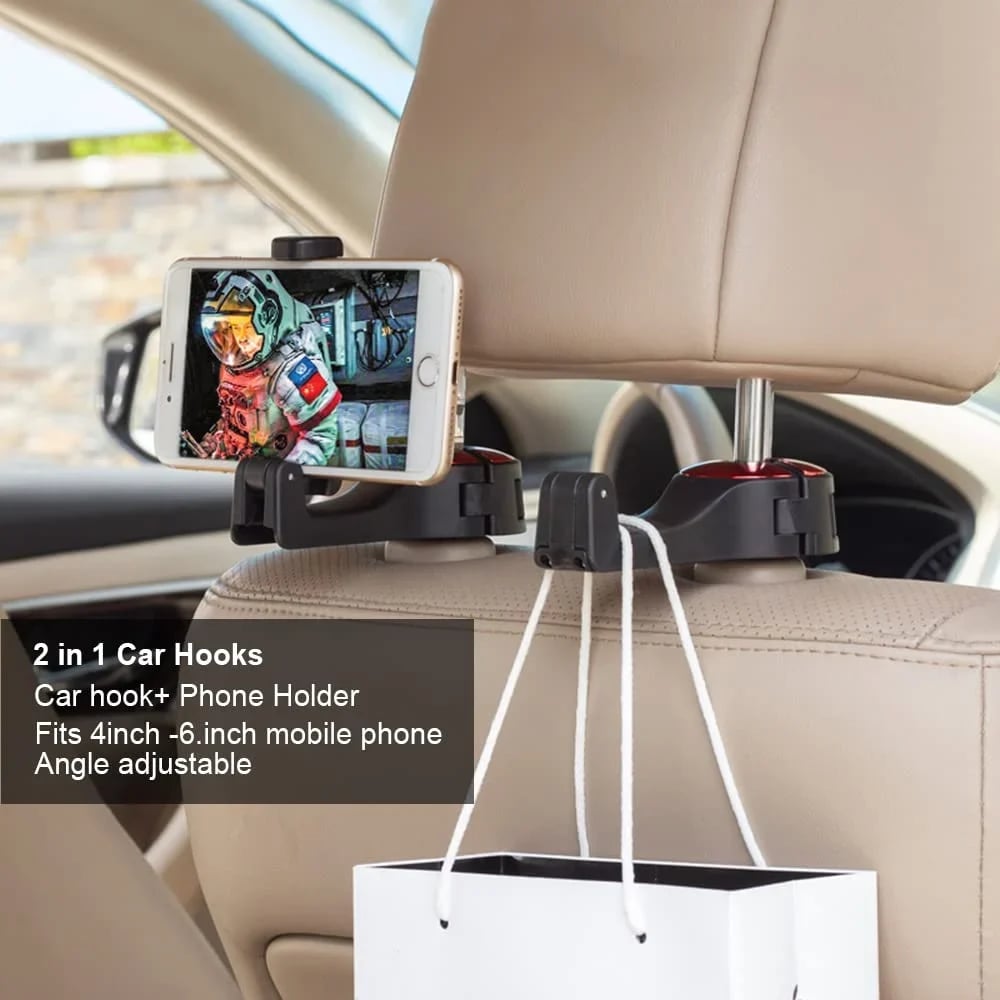 1+1 GRATIS | DriveMate™ Duo Haken — Bezwinge Unordnung im Auto und Halte Dein Telefon Perfekt Positioniert