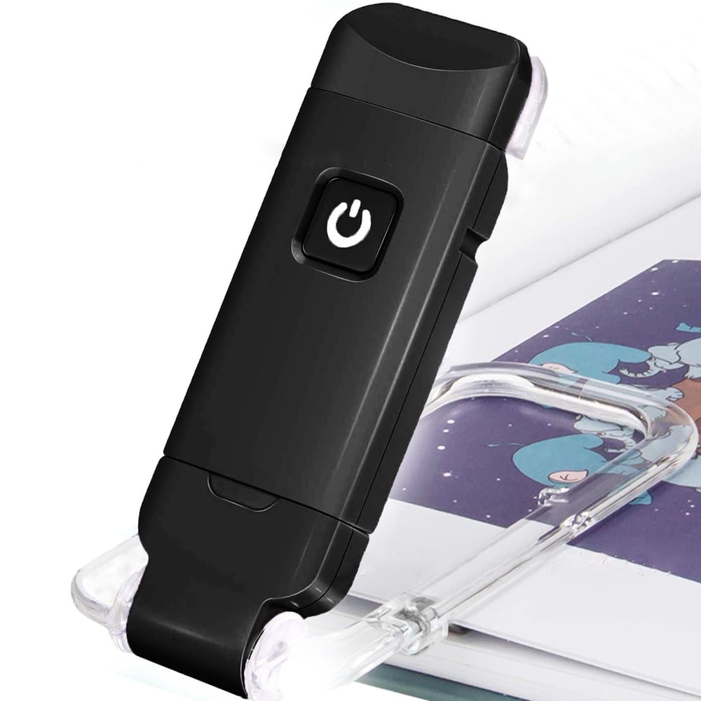 USB-LED-Buchlampe mit Clip – Lesezeichen & Mini-Taschenlampe in einem