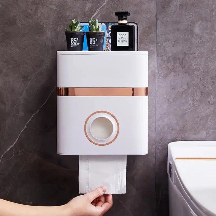Platzsparender, wandmontierter Badezimmer-Organizer