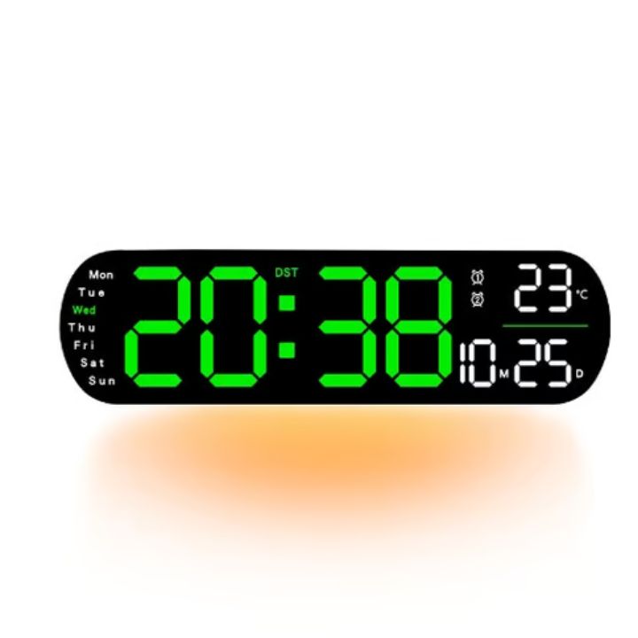 Digitale Wanduhr Großes LED-Display mit Fernbedienung