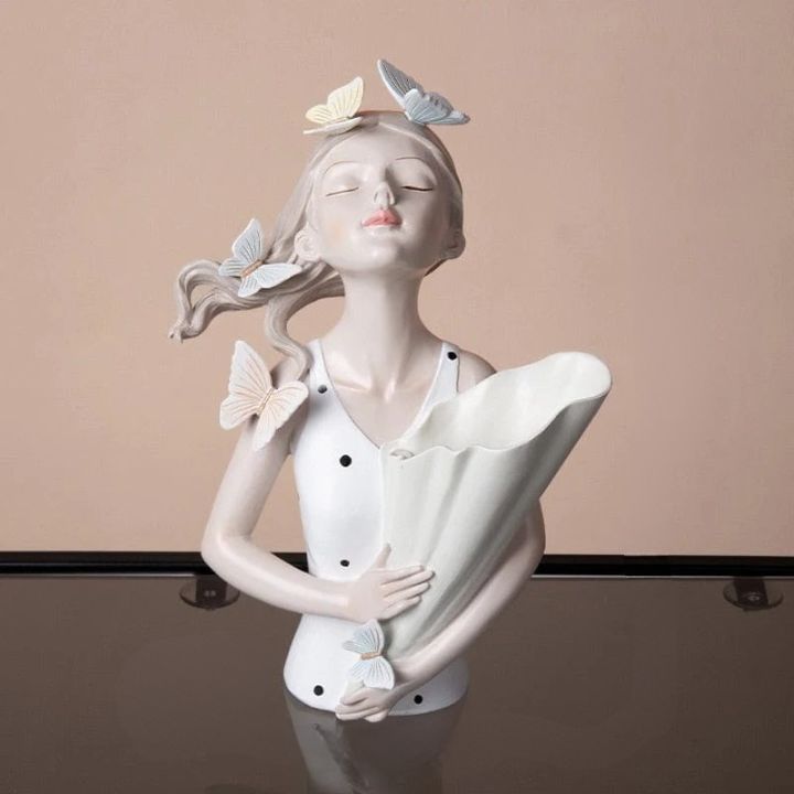Keramikvase Schmetterlingsmädchen – Elegante & moderne Blumenvase