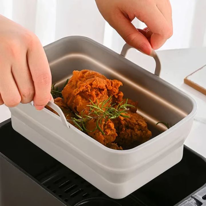 Faltbare Silikon-Backform für Heißluftfritteusen – Praktisch & vielseitig