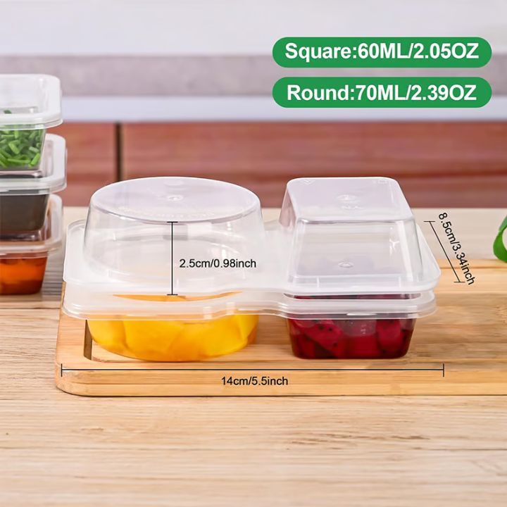 5+5 Gratis | Auslaufsicherer Doppelbehälter für Soßen & Snacks