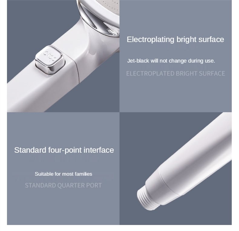 MultiShower – 4 Strahlarten mit Filter, Schlauch & Wandhalterung
