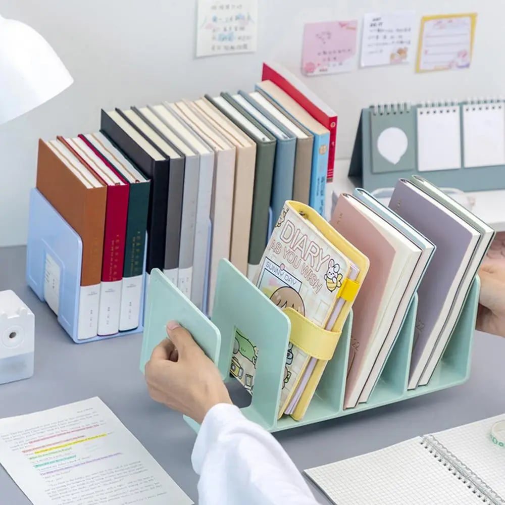 1+1 GRATIS | Stabiler 4-Fach-Buchorganizer – Halten Sie Ihren Schreibtisch ordentlich