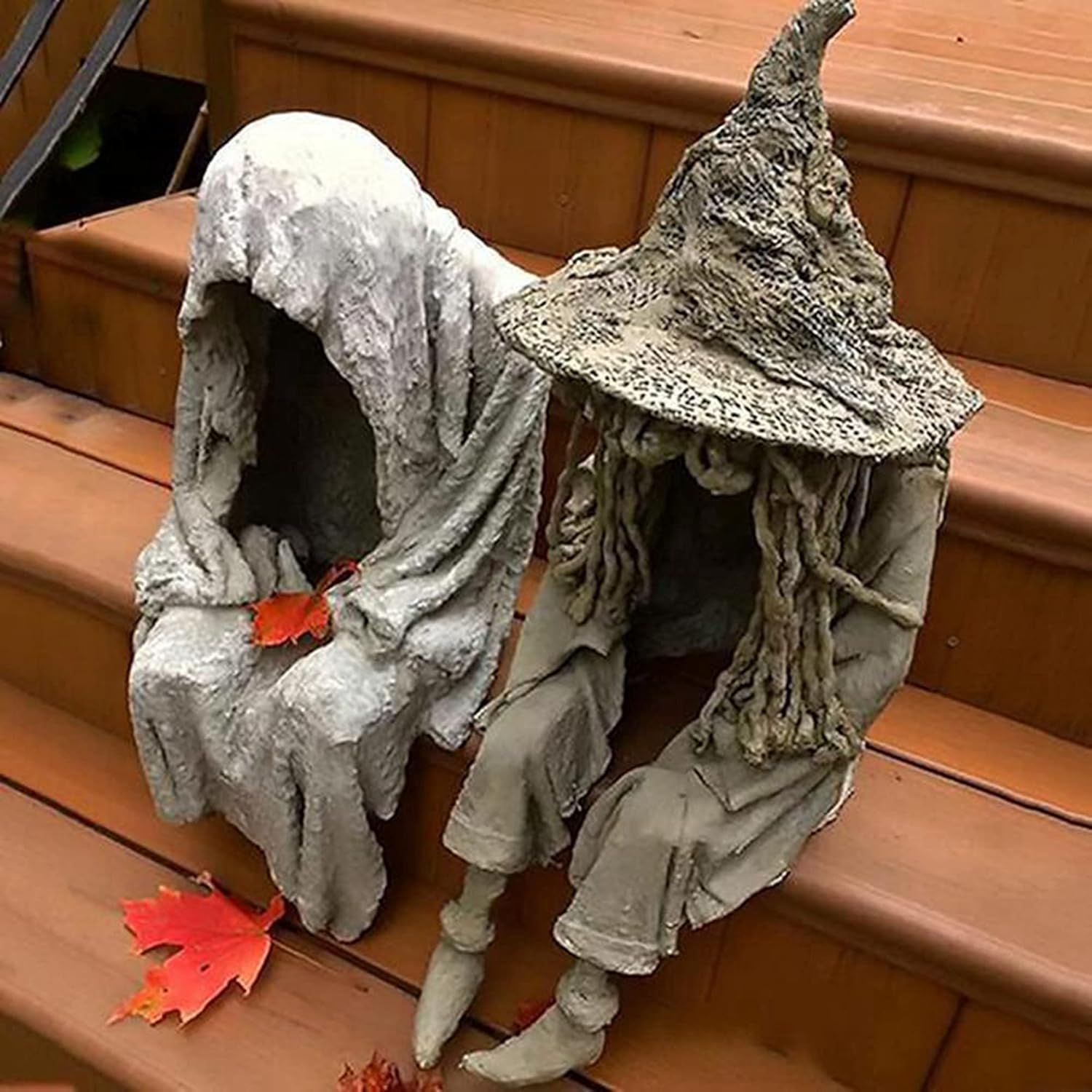 Mystische Hexen-Garten-Solarlampe | Halloween Deko | Wetterfest & Solarbetrieben | Stimmungsvolle Beleuchtung