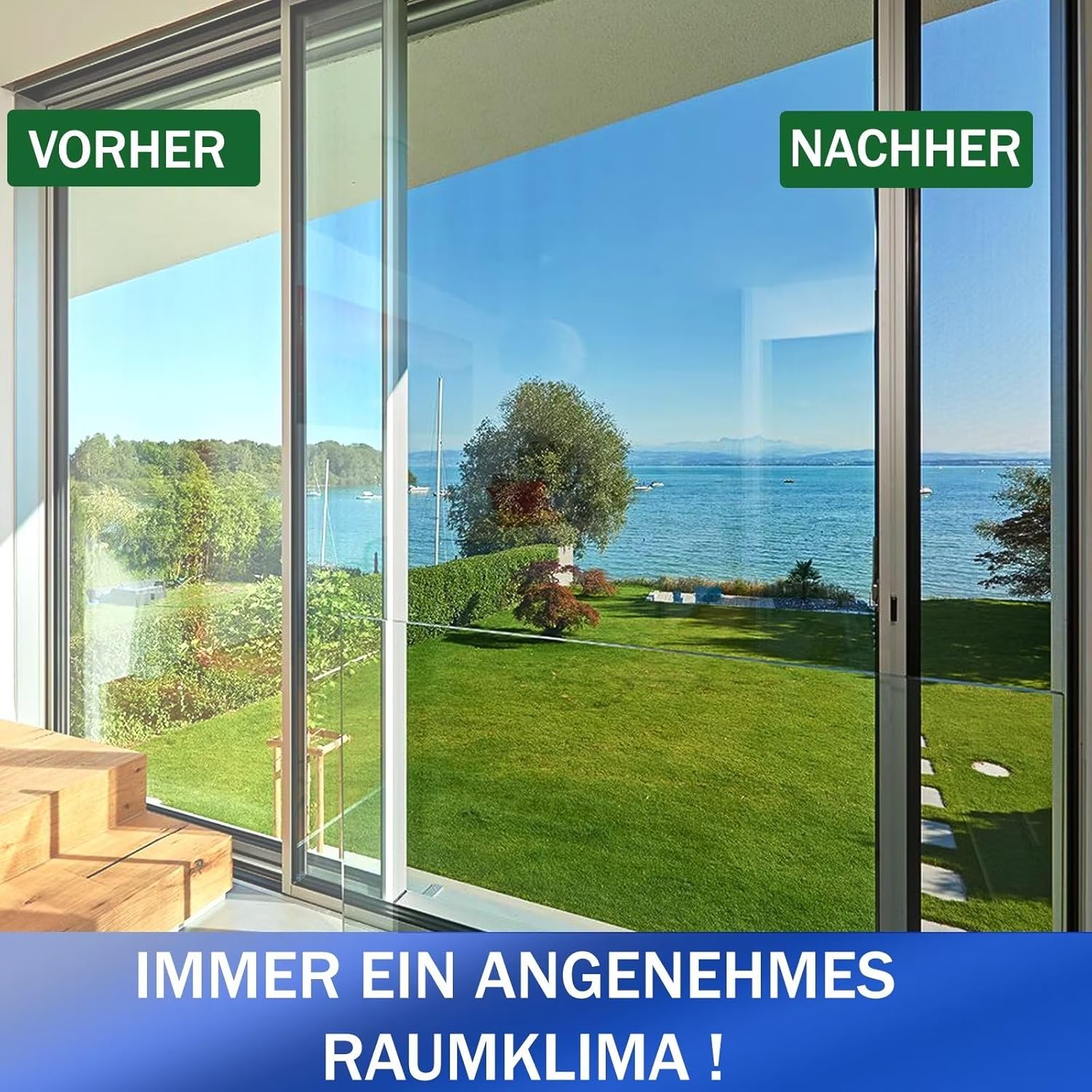 Wärmedämmende Sichtschutzfolie für Fenster™ - Bleiben Sie cool und privat!